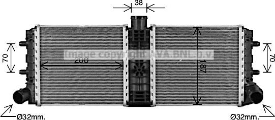 Prasco AI2430 - Radiatore, Raffreddamento motore www.autoricambi360.it