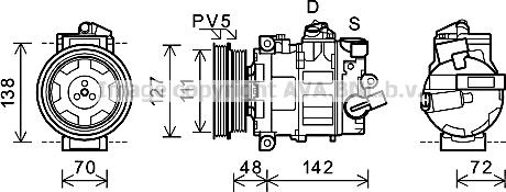 Prasco AIAK359 - Compressore, Climatizzatore www.autoricambi360.it