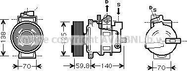 Prasco AIAK295 - Compressore, Climatizzatore www.autoricambi360.it
