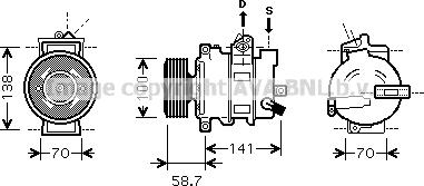 Prasco AIAK287 - Compressore, Climatizzatore www.autoricambi360.it