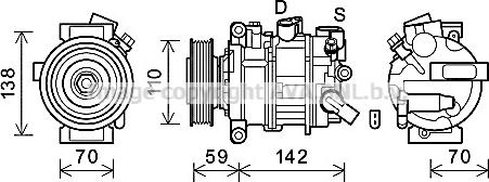 Prasco AIK401 - Compressore, Climatizzatore www.autoricambi360.it