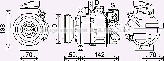 Prasco AIK410 - Compressore, Climatizzatore www.autoricambi360.it