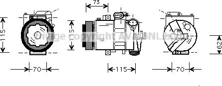 Prasco AIK014 - Compressore, Climatizzatore www.autoricambi360.it
