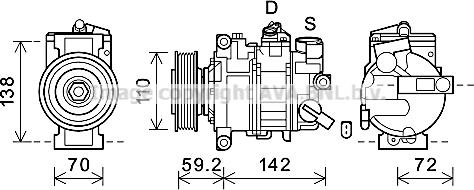 Prasco AIK399 - Compressore, Climatizzatore www.autoricambi360.it