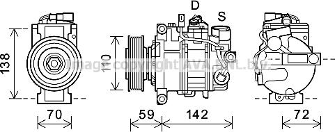 Prasco AIK396 - Compressore, Climatizzatore www.autoricambi360.it
