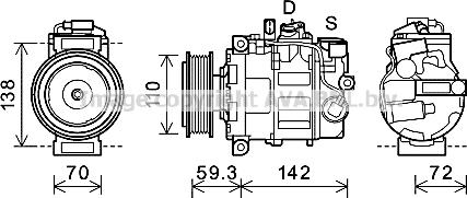 Prasco AIK398 - Compressore, Climatizzatore www.autoricambi360.it