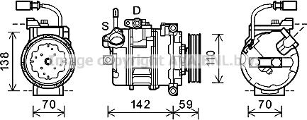 Prasco AIK340 - Compressore, Climatizzatore www.autoricambi360.it