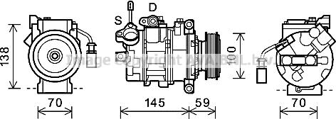 Prasco AIK342 - Compressore, Climatizzatore www.autoricambi360.it
