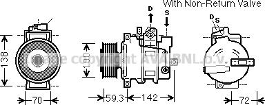 Prasco AIK334 - Compressore, Climatizzatore www.autoricambi360.it