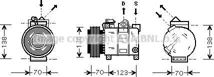 Prasco ALAK016 - Compressore, Climatizzatore www.autoricambi360.it