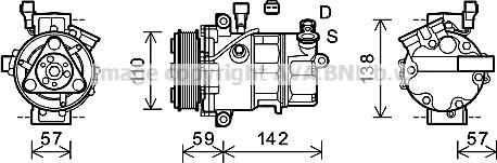 Prasco ALK127 - Compressore, Climatizzatore www.autoricambi360.it