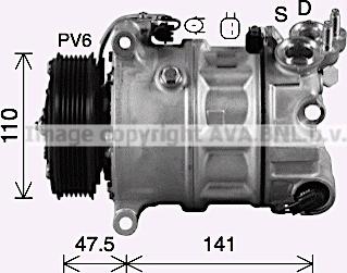 Prasco AUAK341 - Compressore, Climatizzatore www.autoricambi360.it