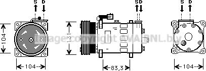 Prasco AUK156 - Compressore, Climatizzatore www.autoricambi360.it