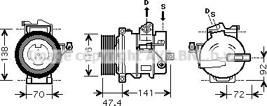 Prasco AUK188 - Compressore, Climatizzatore www.autoricambi360.it