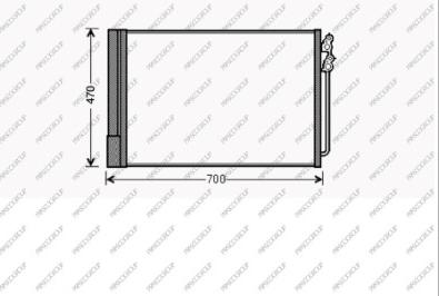 Prasco BM500C003 - Condensatore, Climatizzatore www.autoricambi360.it