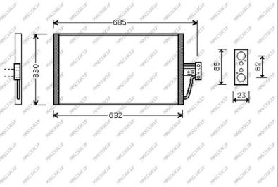 Prasco BM044C001 - Condensatore, Climatizzatore www.autoricambi360.it
