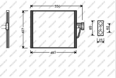 Prasco BM044C002 - Condensatore, Climatizzatore www.autoricambi360.it