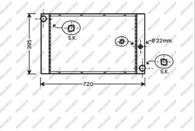 Prasco BM046R006 - Radiatore, Raffreddamento motore www.autoricambi360.it
