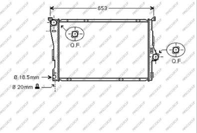 Prasco BM018R001 - Radiatore, Raffreddamento motore www.autoricambi360.it