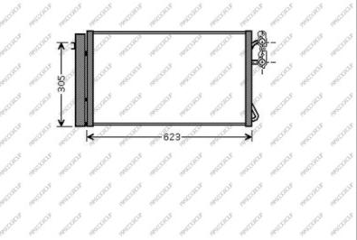 Prasco BM024C002 - Condensatore, Climatizzatore www.autoricambi360.it