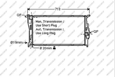 Prasco BM024R003 - Radiatore, Raffreddamento motore www.autoricambi360.it
