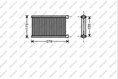 Prasco BM121H002 - Scambiatore calore, Riscaldamento abitacolo www.autoricambi360.it