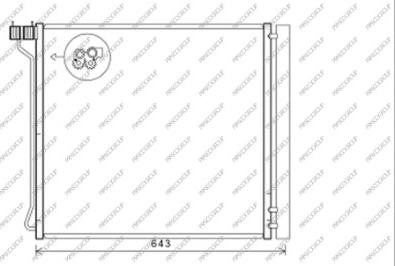 Prasco BM825C001 - Condensatore, Climatizzatore www.autoricambi360.it