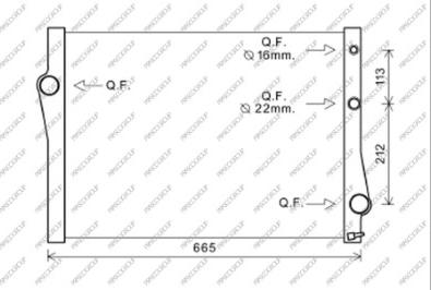 Prasco BM822R002 - Radiatore, Raffreddamento motore www.autoricambi360.it