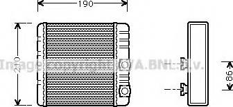 Prasco BW6211 - Scambiatore calore, Riscaldamento abitacolo www.autoricambi360.it