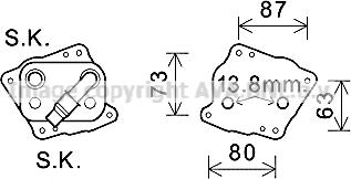 Prasco BW3412 - Radiatore olio, Olio motore www.autoricambi360.it