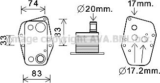 Prasco BW3555 - Radiatore olio, Olio motore www.autoricambi360.it