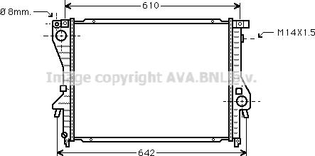 Prasco BWA2222 - Radiatore, Raffreddamento motore www.autoricambi360.it