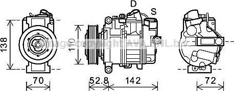 Prasco BWAK415 - Compressore, Climatizzatore www.autoricambi360.it