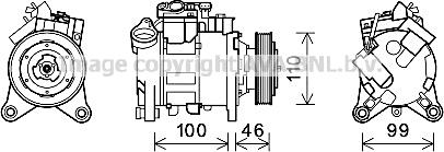 Prasco BWAK489 - Compressore, Climatizzatore www.autoricambi360.it