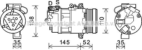 Prasco BWAK545 - Compressore, Climatizzatore www.autoricambi360.it