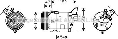 Prasco BWAK076 - Compressore, Climatizzatore www.autoricambi360.it