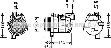 Prasco BWAK319 - Compressore, Climatizzatore www.autoricambi360.it