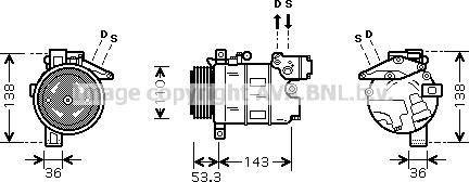 Prasco BWAK321 - Compressore, Climatizzatore www.autoricambi360.it