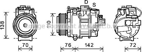 Prasco BWK419 - Compressore, Climatizzatore www.autoricambi360.it