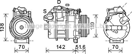 Prasco BWK487 - Compressore, Climatizzatore www.autoricambi360.it