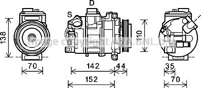 Prasco BWK424 - Compressore, Climatizzatore www.autoricambi360.it