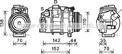 Prasco BWK423 - Compressore, Climatizzatore www.autoricambi360.it
