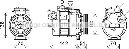 Prasco BWK547 - Compressore, Climatizzatore www.autoricambi360.it