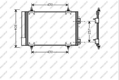 Prasco CI424C002 - Condensatore, Climatizzatore www.autoricambi360.it