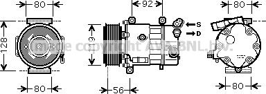 Prasco CNAK255 - Compressore, Climatizzatore www.autoricambi360.it