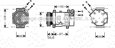 Prasco CNAK238 - Compressore, Climatizzatore www.autoricambi360.it