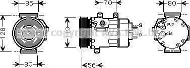 Prasco CNK253 - Compressore, Climatizzatore www.autoricambi360.it