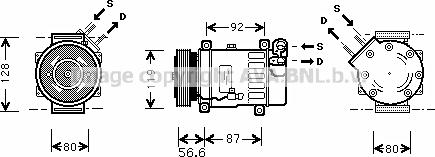 Prasco CNK238 - Compressore, Climatizzatore www.autoricambi360.it