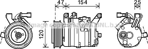 Prasco CRK120 - Compressore, Climatizzatore www.autoricambi360.it