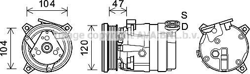 Prasco CTK054 - Compressore, Climatizzatore www.autoricambi360.it